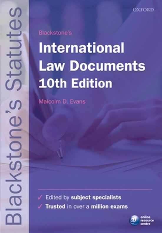 Blackstone'S International Law Documents - cover