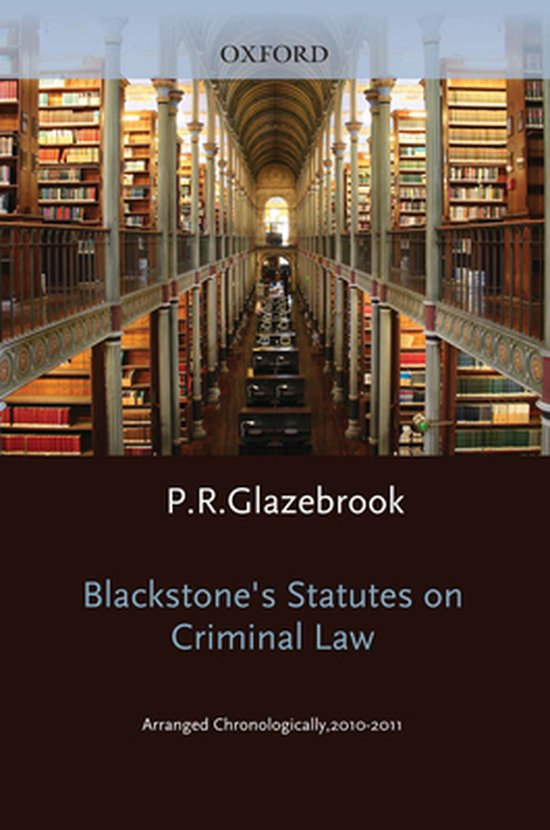 Blackstone's Statutes On Criminal Law - cover