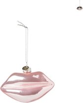 Oneiro's luxe kerstbal LIPS Roze – ø80 mm - PER 1 STUK antraciet - grijs - zwart - kerstbal - luxe verpakking – kerstcollectie – kerstdecoratie – kerstboomhanger – kerstversiering - goud