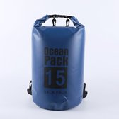 Waterdichte Tas - Dry bag - 15L - Blauw - Ocean Pack - Dry Sack - Survival Outdoor Rugzak - Drybags - Boottas - Zeiltas