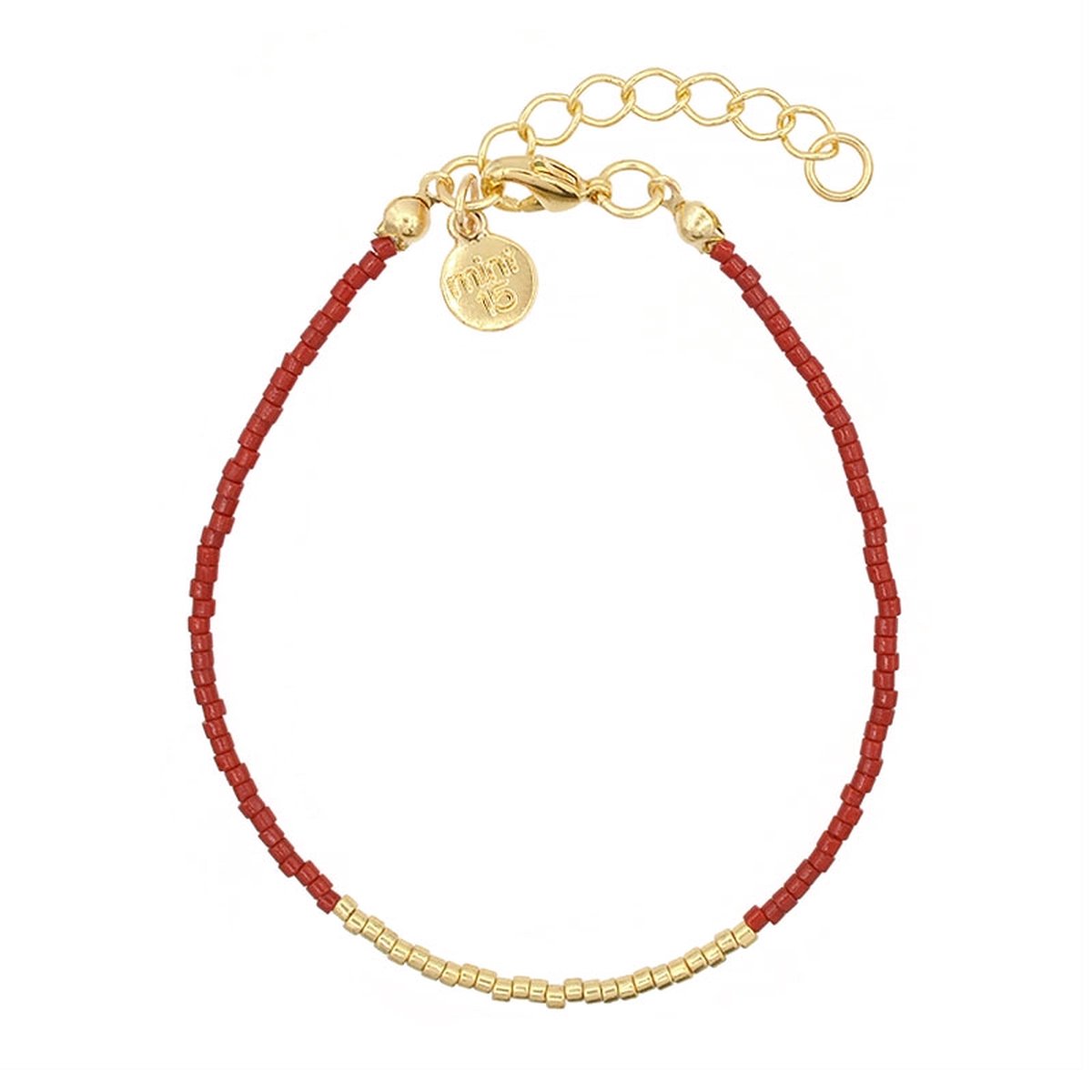 Mint15 Armband 'Simply Chique' - Rood - Goud