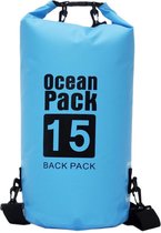 Nixnix Waterdichte Tas - Dry bag - 15L - Licht blauw - Ocean Pack - Dry Sack - Survival Outdoor Rugzak - Drybags - Boottas - Zeiltas