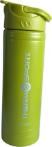 Thermofles RVS bidon/drinkfles met buigbare drinktuit 500 ml - Sportfles