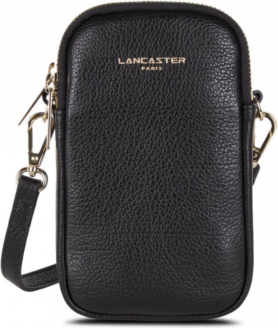 Lancaster Paris Telefoontasje - Clutch - Zwart - Leer