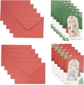 10 x hippe kerstkaarten - kerst kaarten om te versturen - kaartenset - kaartjes blanco - kaartjes met tekst - Luxe kerstkaarten