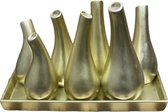 Gouden tulpenvaasje / Bloemenvaas / 7 vaasjes in 1 / Decoratieve accessoires / Mooi geschenk cadeau / Kleur: Goud /  Vierkante onderzijde