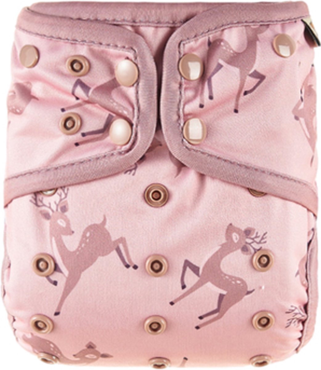 Goedkoopste HappyBear | Luierbroekje - Oh Deer | Overbroekje wasbare luier | 4kg t/m 15kg | Extra dubbele beengootjes om doorlekken te voorkomen