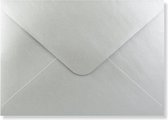 Zilveren C6 enveloppen 11,4 x 16,2 cm 100 stuks