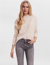 Vero Moda VMGOLD NEEDLE LOOSE LS O-NECK Birch Dames Trui - Maat XL