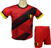 De Bruyne België Thuis Tenue Voetbalshirt + Broek Set | EK/WK Belgisch voetbaltenue | Maat: L