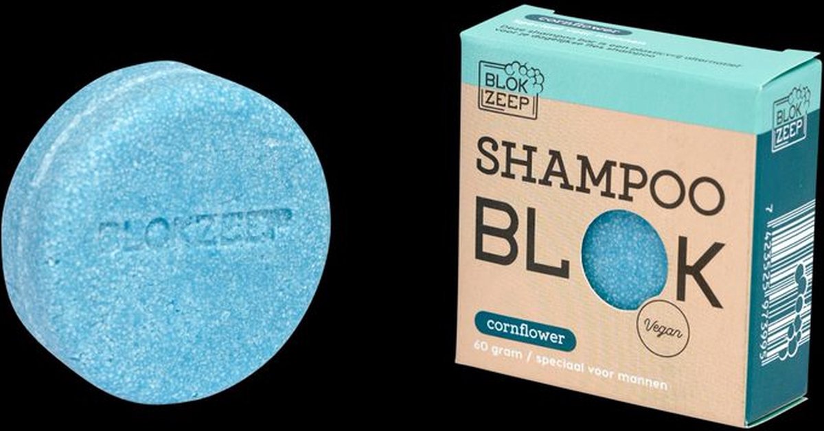 Blok Zeep - Shampoo Bar - Cornflower - 60 gram - Dun en Beschadigd haar