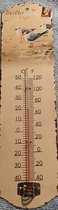 Thermometer - Meeuw - 27 x 7 x 0.2 - Metaal - Voor Binnen en Buiten