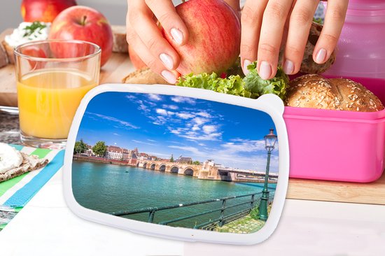 Breadbox Pink - Lunchbox - Breadbox - Maastricht - Bridge - Pays- Nederland - 18x12x6 cm - Enfants - Fille