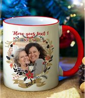 Kerst mok - Beker - Kerst mok met naam en foto - Kerst cadeau - Gepersonaliseerd - Gratis inpakservice