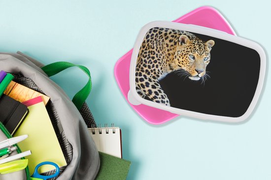 Lunch box Rose - Lunch box - Lunch box - Panther - Chasse - Zwart - 18x12x6 cm - Enfants - Fille