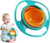 HMerch™ Anti knoei bakje - 360 graden - Baby Kom - Anti mors - Baby Servies - Eetbakje Kind - Blauw