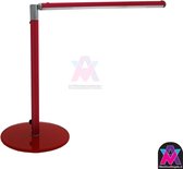 Design LED tafellampje ROOD, let op! dit is een klein model. hoogte 30cm en arm lengte 26 cm en ronde voet is 14cm