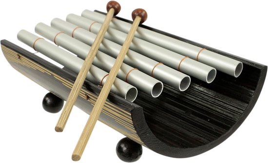 Muziekinstrument - Gamelan - Metaal - Zilver - 21x13x8 cm - Indonesie - Sarana - Fairtrade
