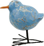 Beelden - Blauwe vogel - Hout - Blauw - 12x12x8 cm - Indonesie - Sarana - Fairtrade