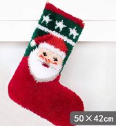 Lukana® Knoop Haak Pakket Kerst Sok Kerstman 50x42cm