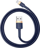 Baseus iPhone kabel geschikt voor Apple iPhone - Lightning naar USB Kabel - 2 stuks iPhone oplader kabel - 1 Meter Sterke Nylon Oplaadkabel - Geschikt voor Apple iPhone & iPad - Data en Laden