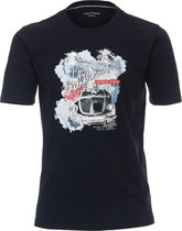 Casa Moda t-shirt donker blauw print (Maat: 3XL)