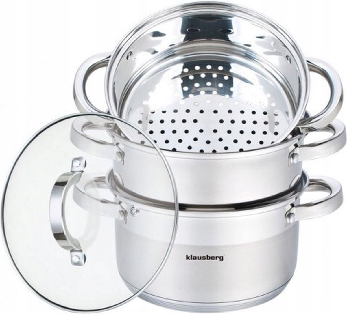 Top Choice - stoompan - 4 delig - 24cm - rvs - alle warmtebronnen