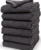 Handdoeken antraciet – badhanddoeken 2-delige set