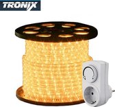 Tronix - Lichtslang rol 45 meter + Stekker dimmer - Warm Wit - 13mm - helder