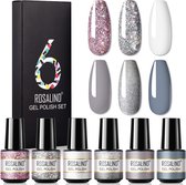 Rosalind® Gellak set - 6 kleuren - Gel nagellak set - Gellak set - 7ml per flesje - Gift set - Nagellak geschenkset