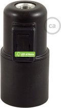 LEDatHOME - Thermoplastische E27 lamphouder kit met schakelaar - Zwart