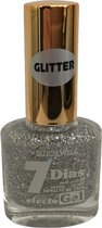 Leticia Well - Nagellak -  Transparant met zilver glitters - 1 flesje met 13 ml inhoud - Nummer 211