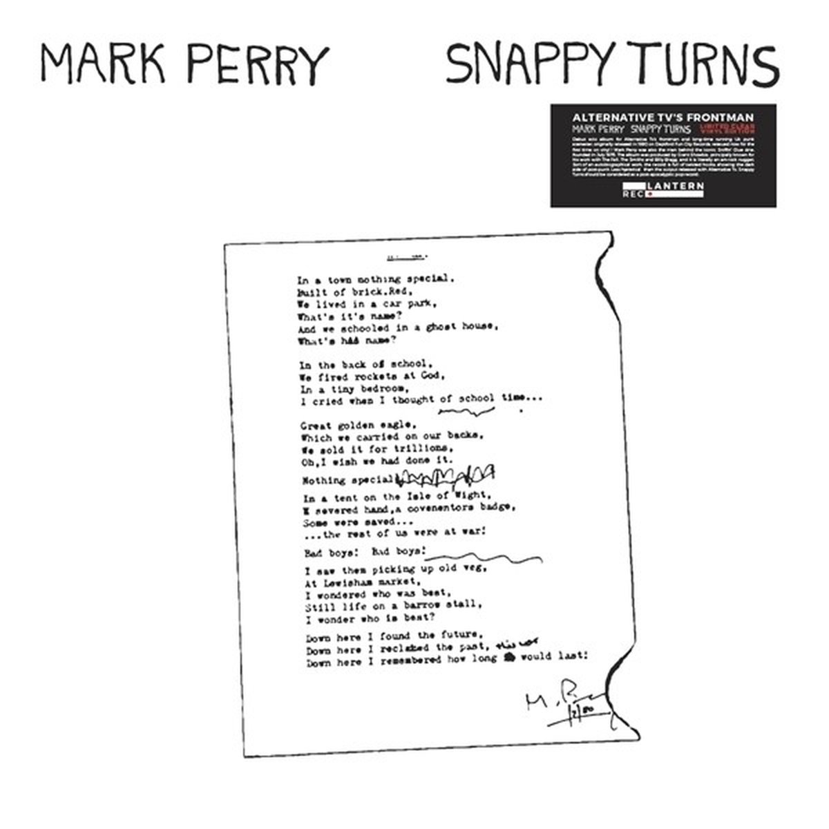 Mark Perry - Snappy Turns (LP) (Coloured Vinyl)
