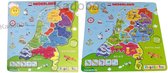 2x legpuzzel van Nederland - educatief - plaatsnamen en provincies