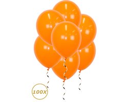Oranje Helium Ballonnen 2024 NYE Verjaardag Versiering Feest Versiering Ballon Halloween Oranje Decoratie - 100 Stuks