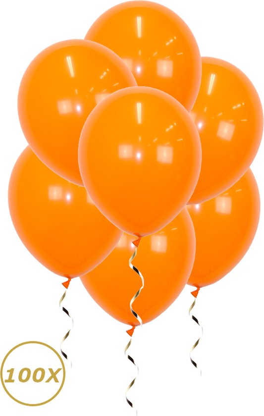 Oranje Helium Ballonnen 2022 NYE Verjaardag Versiering Feest Versiering Ballon Halloween Oranje Decoratie - 100 Stuks