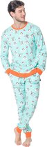 Happy Pyjama's | Pinguïn/ winter edition 2023 | Heren Pyama Volwassenen | Pyama heren maat XL (XS- XXL) | Katoen