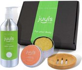 Juuls Vegan Cadeau - Vegan Cadeau voor Hem - Kerstpakket - Body Wash Vanille & Anijs - Shampoo Bar Grapefruit - Bamboo zeephouder