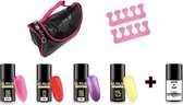 Gellak pakket Ratatouille van BeautyofNoelle® 4 x 5ML inclusief 5ML Base en Top 2in1 coating & luxe opbergtas - gelnagels - acrynagels - nepnagels - manicure - gellak pakket - gell