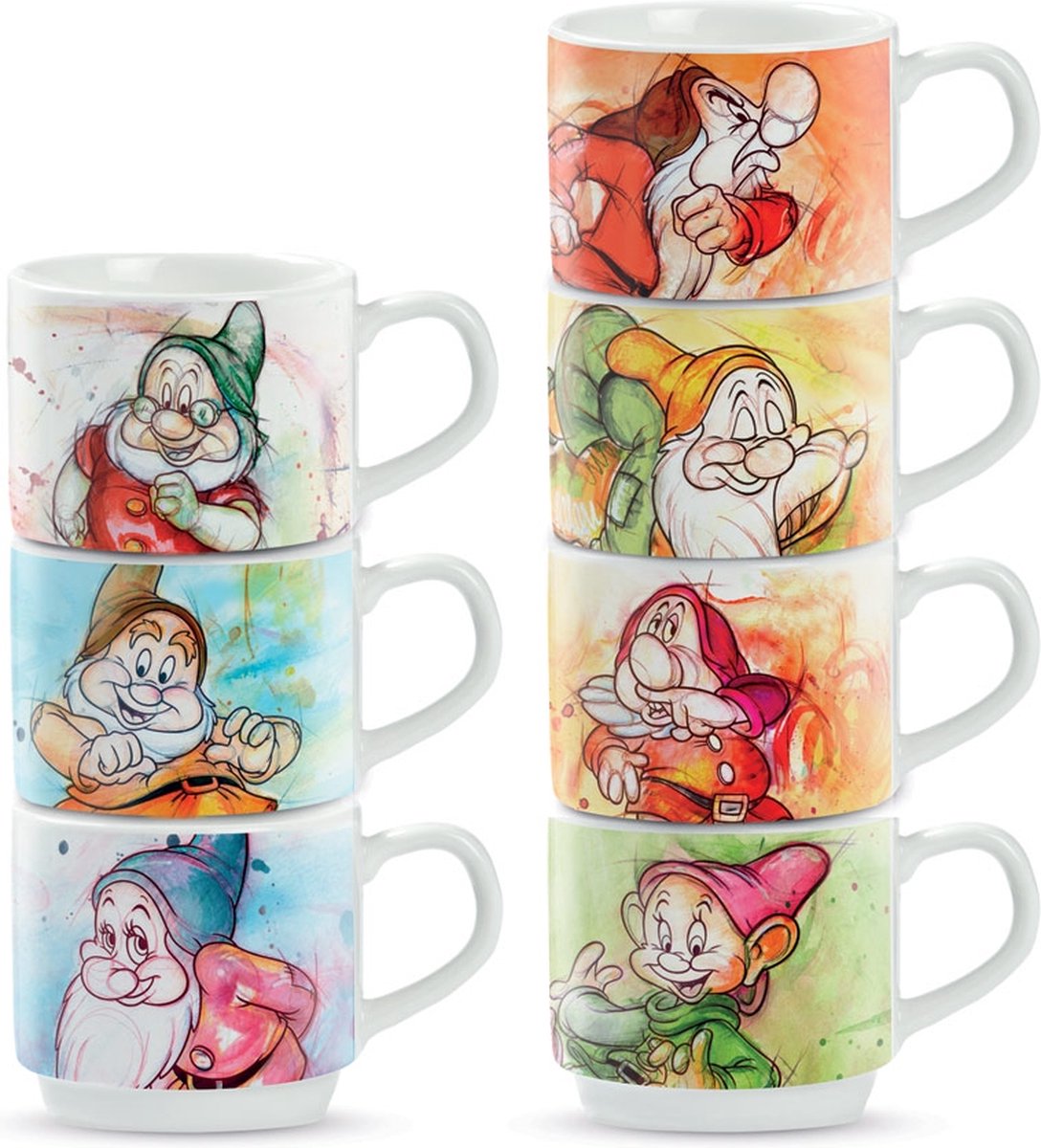 Disney Egan Espresso-kopjes Zeven Dwergen 7 stuks (incl. rekje)