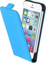 Apple iPhone 5/5s/SE Hoesje - Mobiparts - Premium Serie - Kunstlederen Flipcase - Light Blue - Hoesje Geschikt Voor Apple iPhone 5/5s/SE