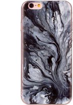 Apple iPhone 6/6s Hoesje - Mobigear - Marble Serie - TPU Backcover - Ink - Hoesje Geschikt Voor Apple iPhone 6/6s