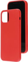 Apple iPhone 12 Hoesje - Mobiparts - Serie - Siliconen Backcover - Scarlet Red - Hoesje Geschikt Voor Apple iPhone 12