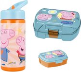 Peppa Pig Lunchbox met Beker en Mini Snackbox | 17 x 12 cm | 400 ml