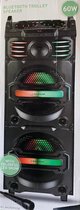 Dunlop Bluetooth Speaker - dj mix - equalizer -Draagbare Bluetooth Speaker met Discolicht - 60W - 3600mAH -Met Microfoon - FM-radio - Zwart
