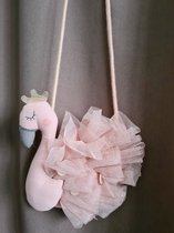 Kindertas Zwaan - Princessentasje - Peuter tas - Tasje roze zwaan - Cadeau kind - Kerstcadeau kind - Tasje Zwaan met glitters