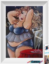 Artstudioclub™  Diamond painting volwassenen 25*30cm  volle vrouw