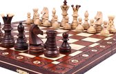 Chess the Game - GROOT traditioneel houten schaakbord met decoratieve schaakstukken - Bestseller!!