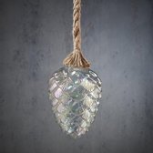 2 stuks Luca Lighting Dennenappels aan Touw Kerstverlichting met 15 LED Lampjes - H95 x Ø15 cm - Iriserend