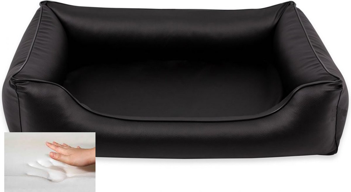 Dog's Lifestyle Orthopedische hondenmand Eco Leer Zwart 120cm XL
